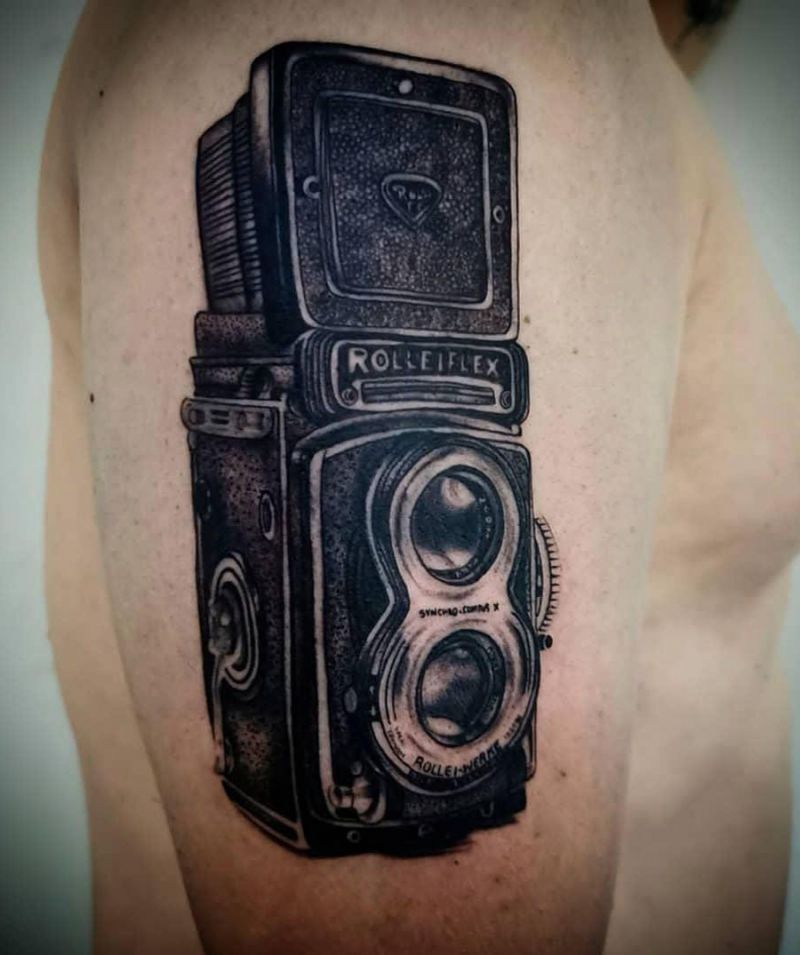 20 Amazing Camera Tattoos Give You Inspiration