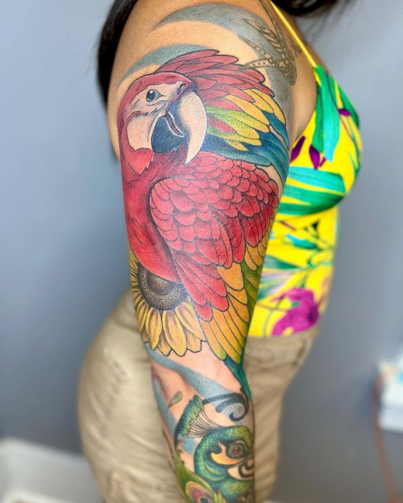 20 Awesome Macaw Tattoos to Inspire You