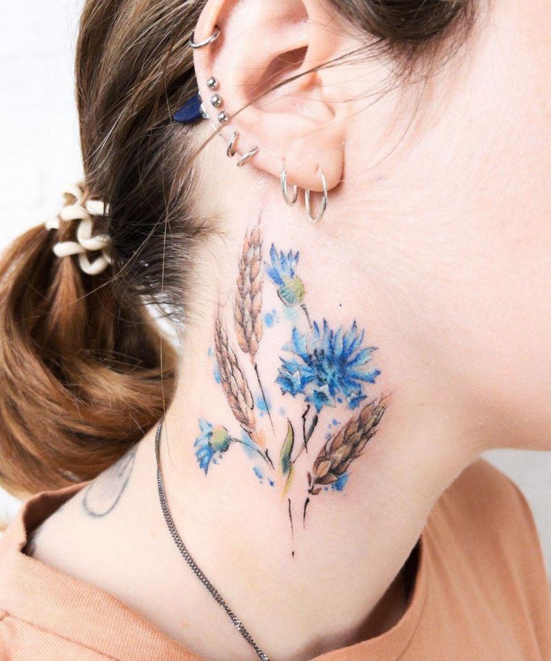 20 Amazing Cornflower Tattoos You Can Copy