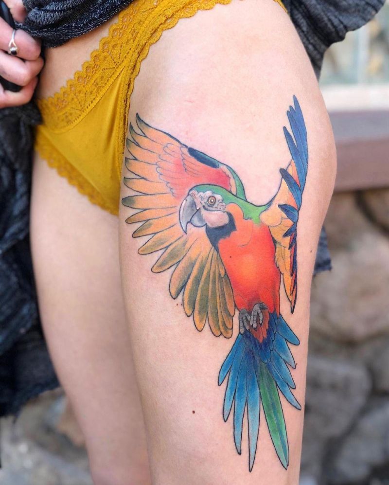 20 Awesome Macaw Tattoos to Inspire You