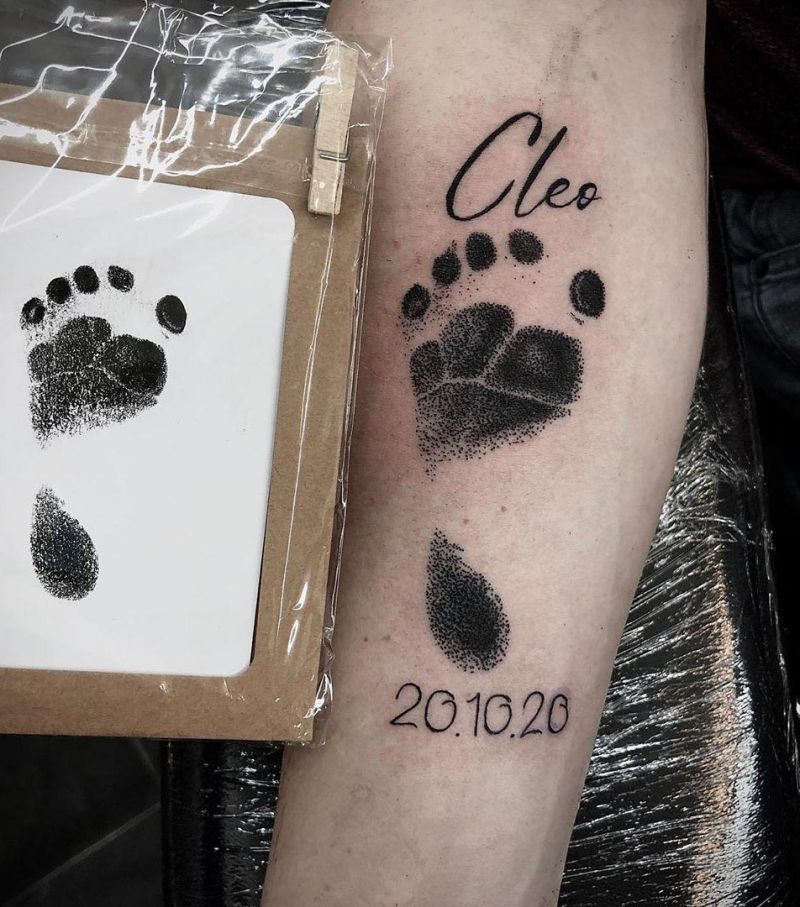 20 Best Footprint Tattoos Give You Inspiration
