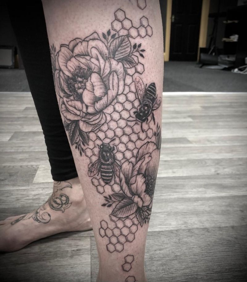 20 Cool Honeycomb Tattoos You Will Love