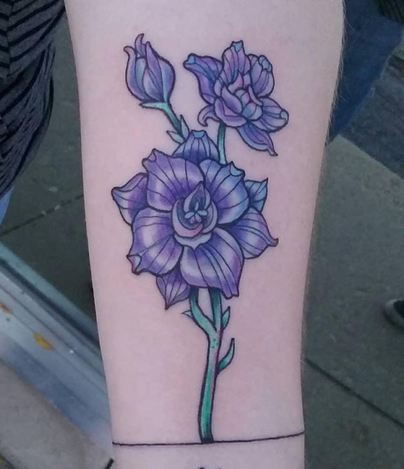 20 Classy Larkspur Tattoos For Your Next Ink