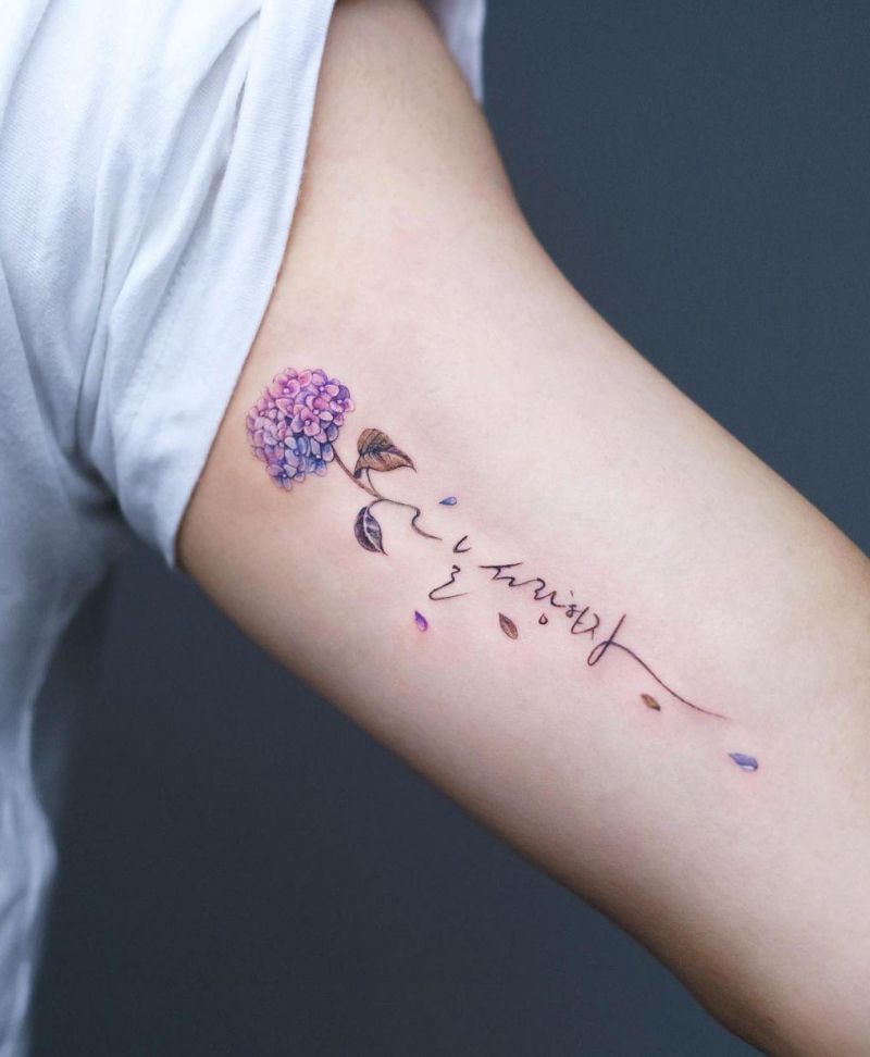 20 Best Hydrangea Tattoos You Can Copy