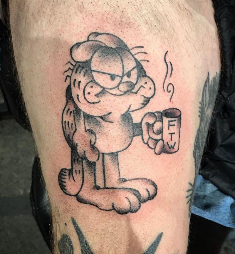 20 Lovely Garfield Tattoos For Your Next Ink