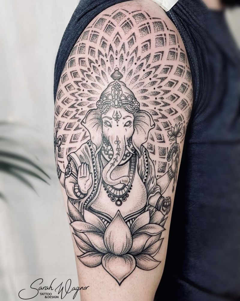 20 Cool Ganesha Tattoos Turn On Your Charm