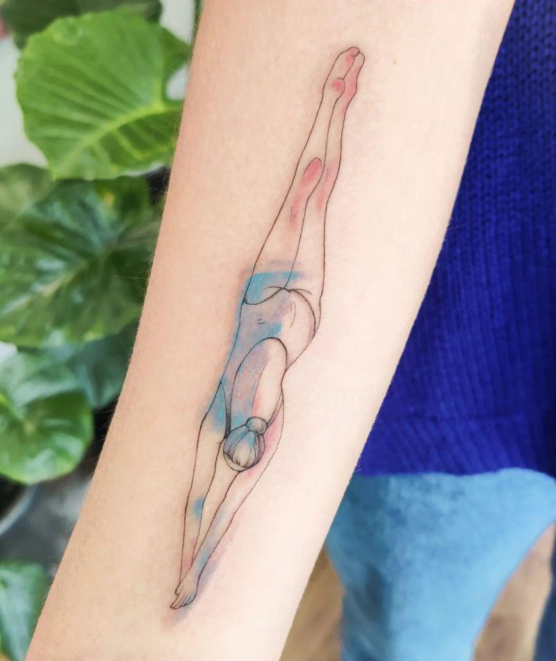 20 Excellent Swimmer Tattoos You Can’t Miss