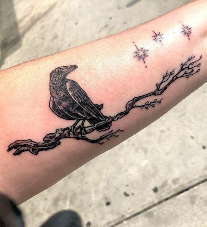 20 Classy Raven Tattoos for Your Inspiration