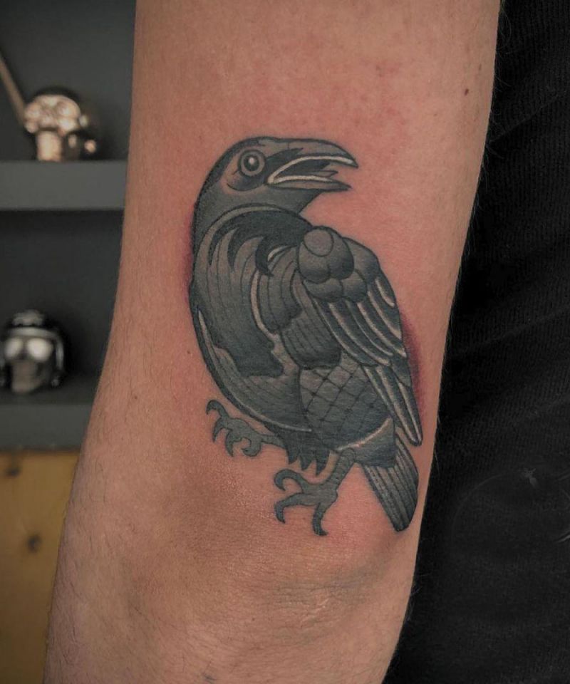 20 Classy Raven Tattoos for Your Inspiration