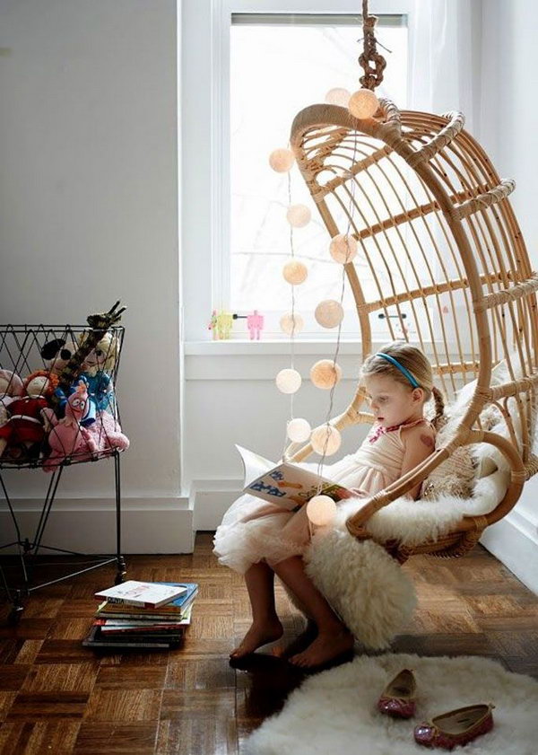 39 Creative And Cozy Reading Nooks For, Hanging Chair Reading Nookie