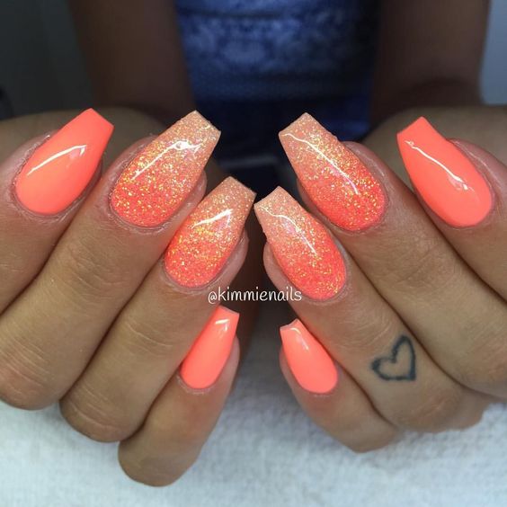 43 Popular Coral Nail Designs – Page 16 – Tiger Feng