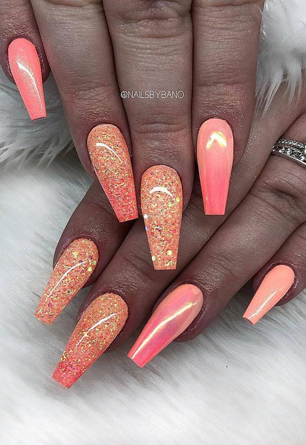 43 Popular Coral Nail Designs – Page 41 – Tiger Feng
