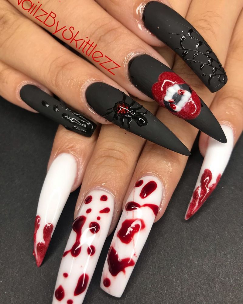 60 Spooky Bloody Halloween Nails For 2020 – Page 43 – Tiger Feng