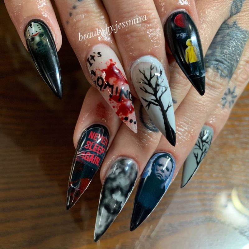 60 Spooky Bloody Halloween Nails For 2019 – Page 6 – Tiger Feng